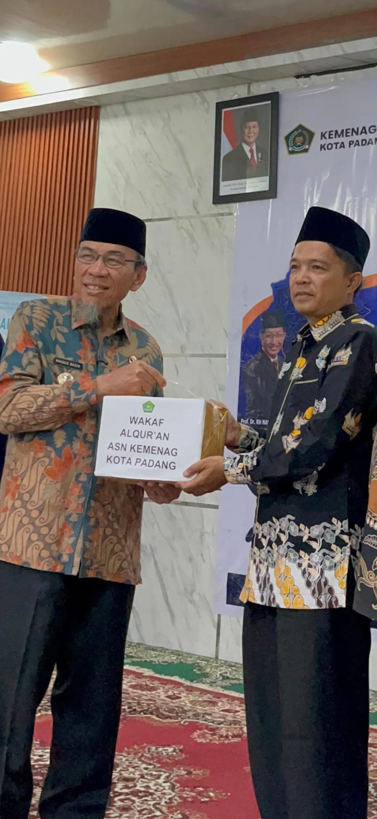 H. Maigus Nasir, Wakil Walikota Kota Padang Apresiasi Gerakan Wakaf Al-Qur'an ASN Kemenag Kota Padang